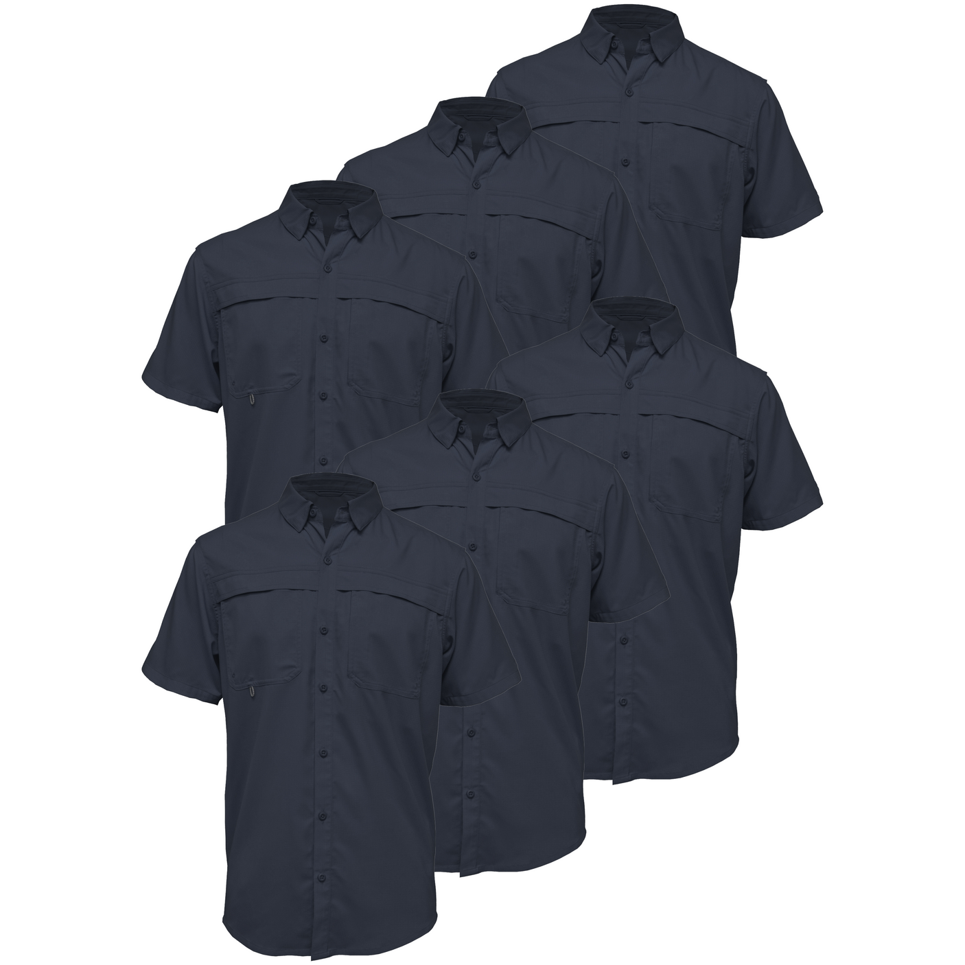 BAW® Fishing Shirt Men's SS Wholesale - Navy