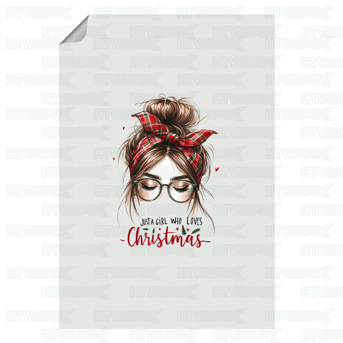 Christmas DTF Prints - Just A Girl