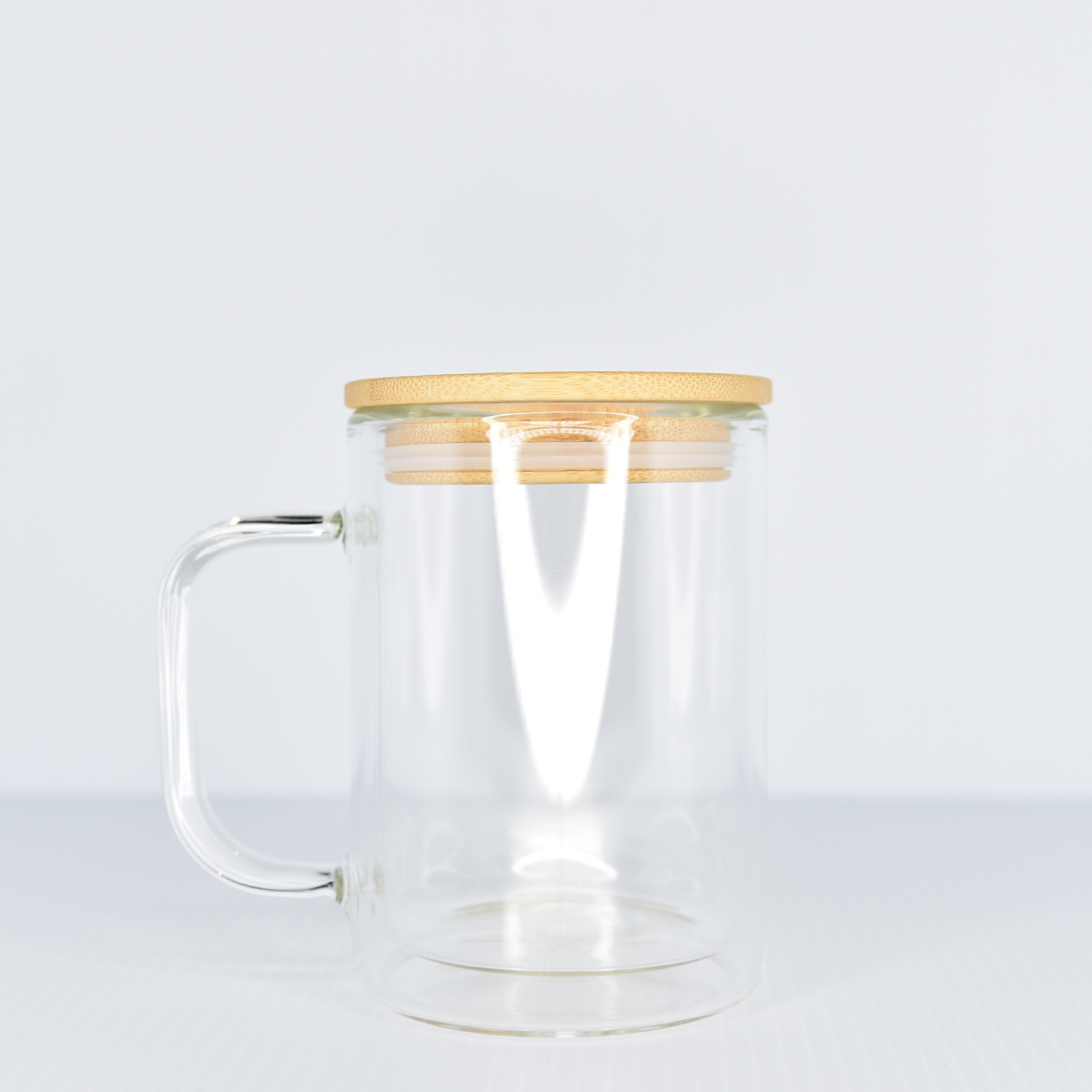 Clear Double Wall Bamboo Mug