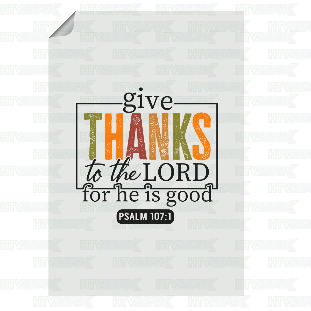 Thanksgiving DTF Prints - Give Thanks To The Lord 2