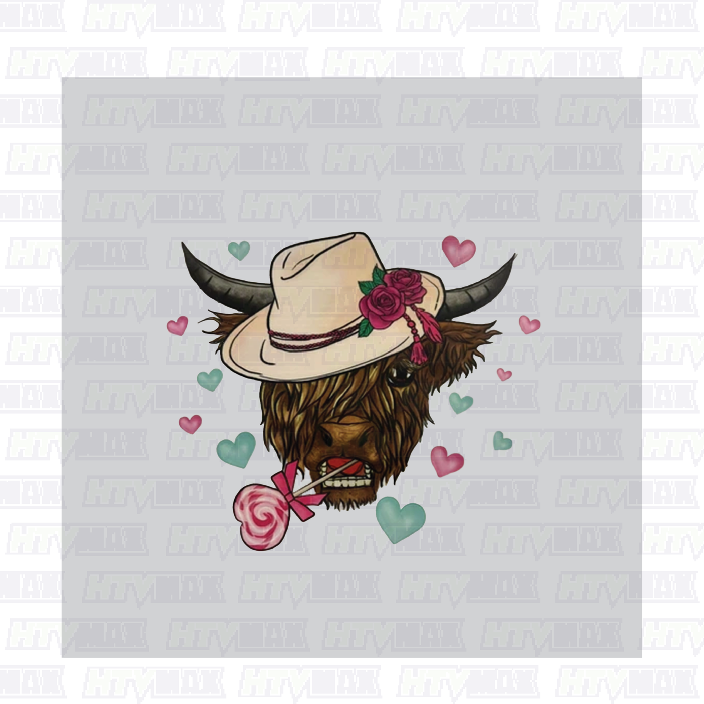 Valentines DTF Prints - Cow