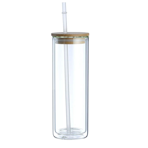 20 oz Sublimation Double Wall Glass Tumbler