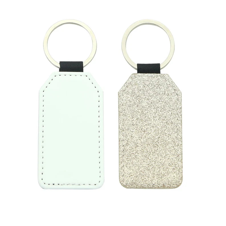 Glitter Rectangle Sublimation KeyChain