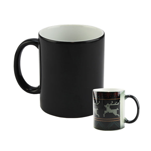 Transforming Matte Black Sublimation Mug - 10 oz