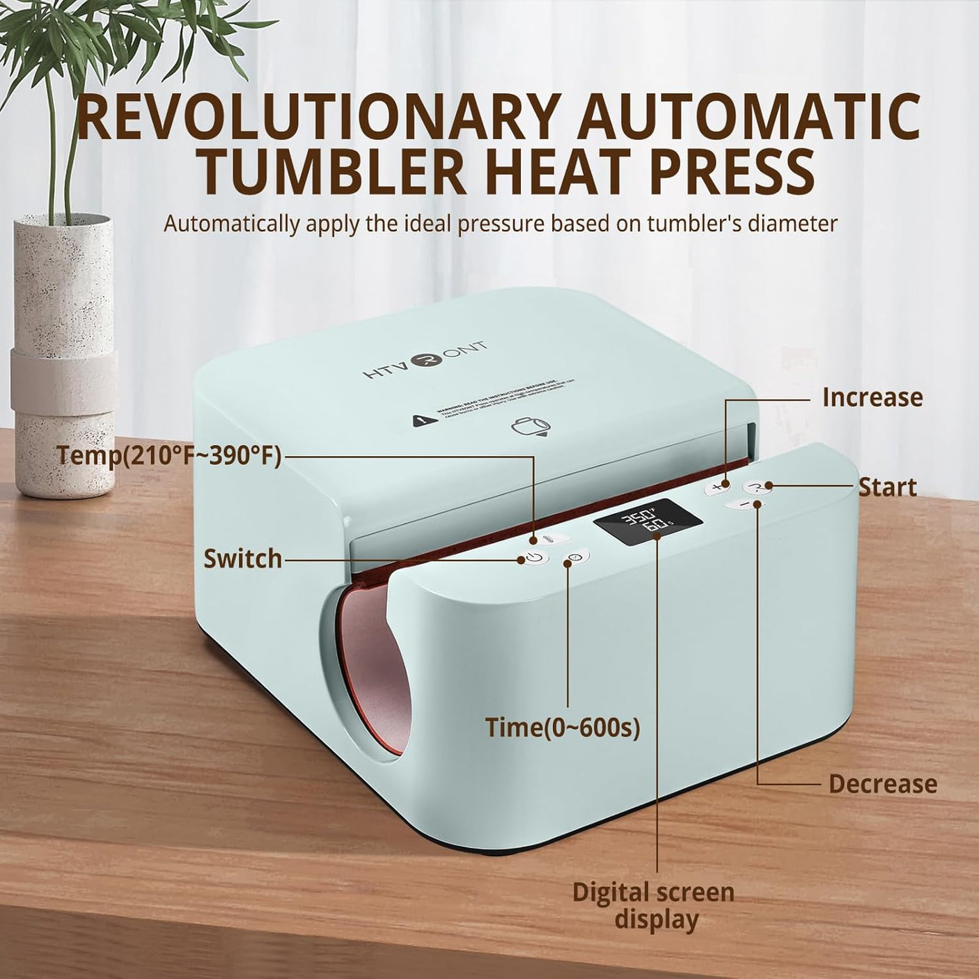 HTV RONT AUTO TUMBLER HEAT PRESS