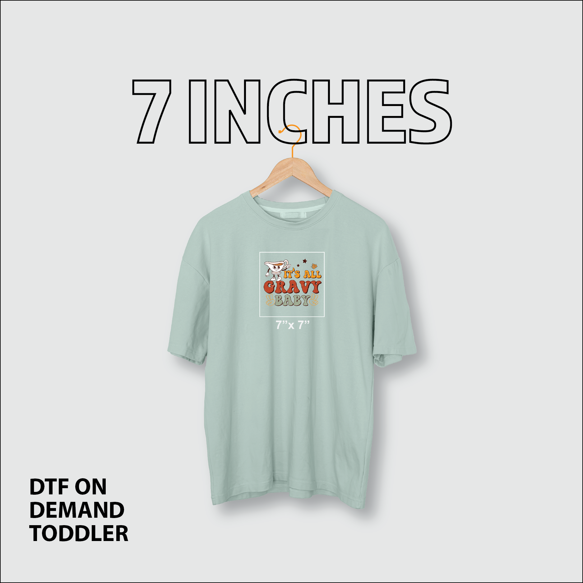 Ultra HD DTF Transfer – 7” x 7” | Ready to Press | Printed In