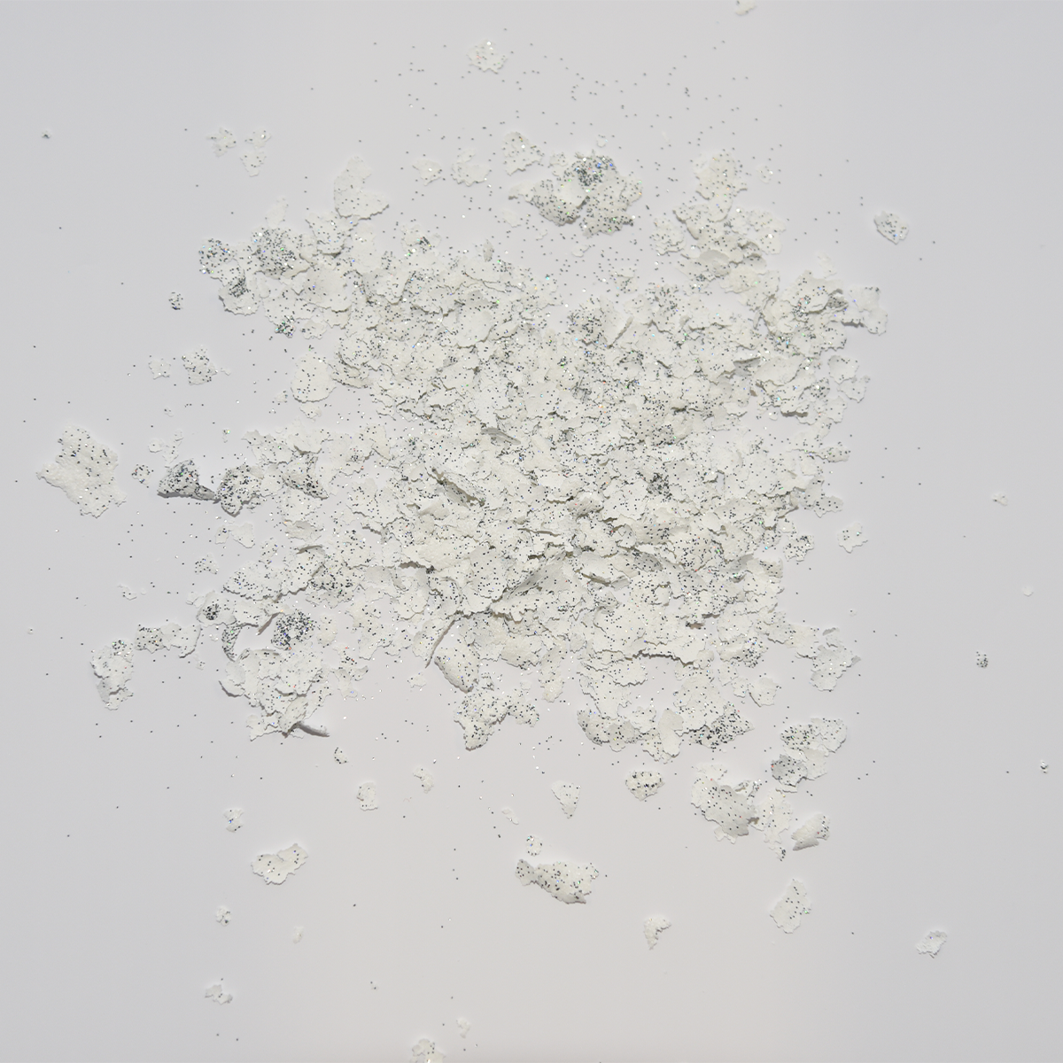 White Glitter Screen Print Confetti
