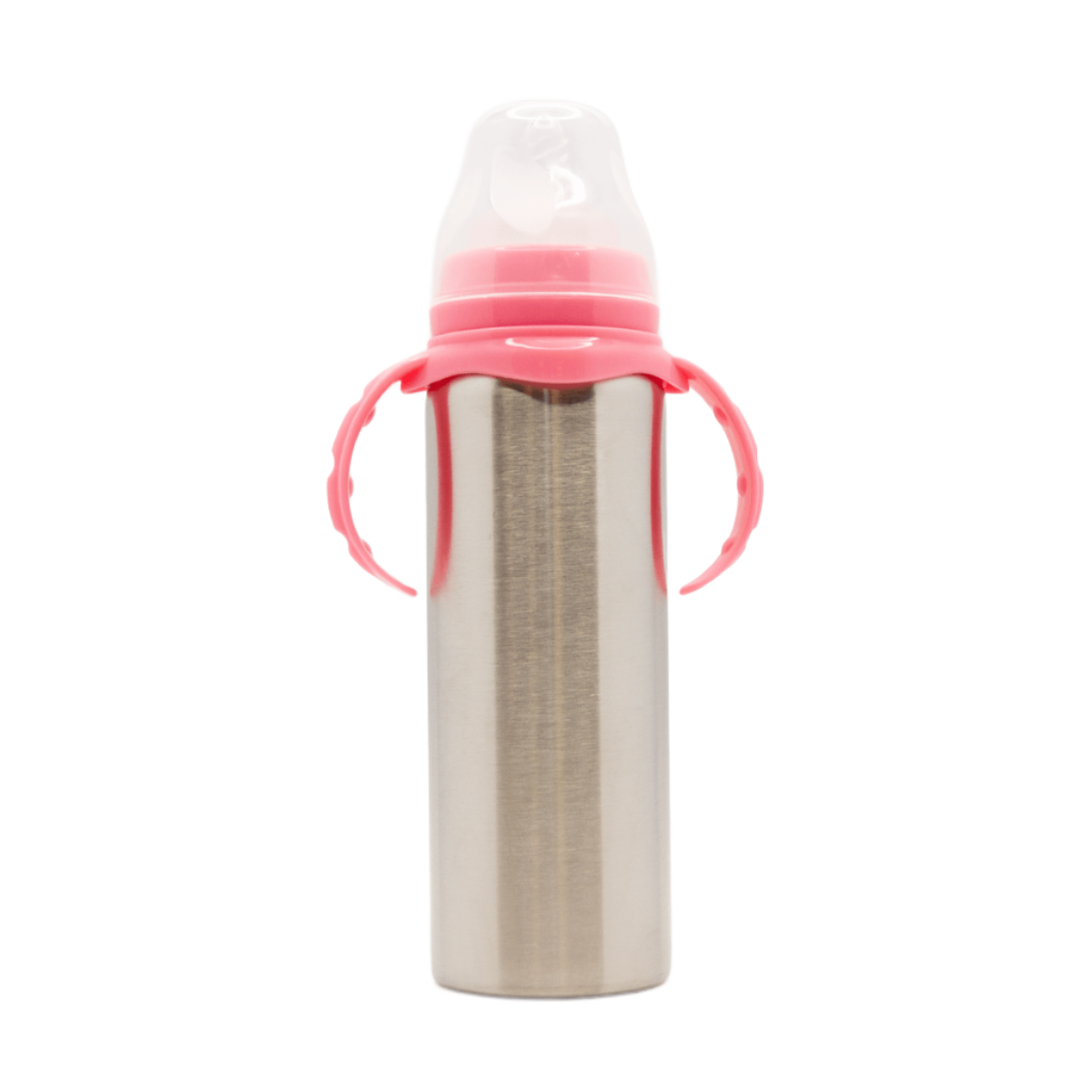 8 oz Stainless Steel Pink Baby Bottle