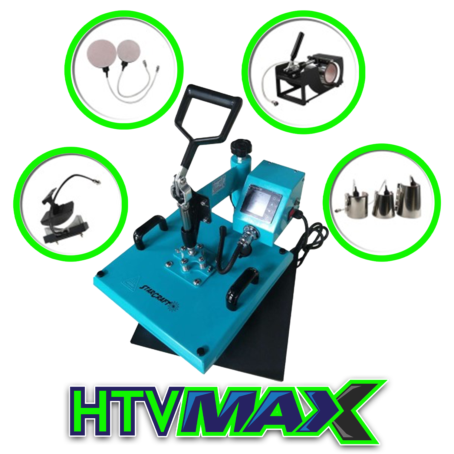 StarCraft 15″ x 15″ 8-in-1 Swing Away Heat Press – HTVMAX