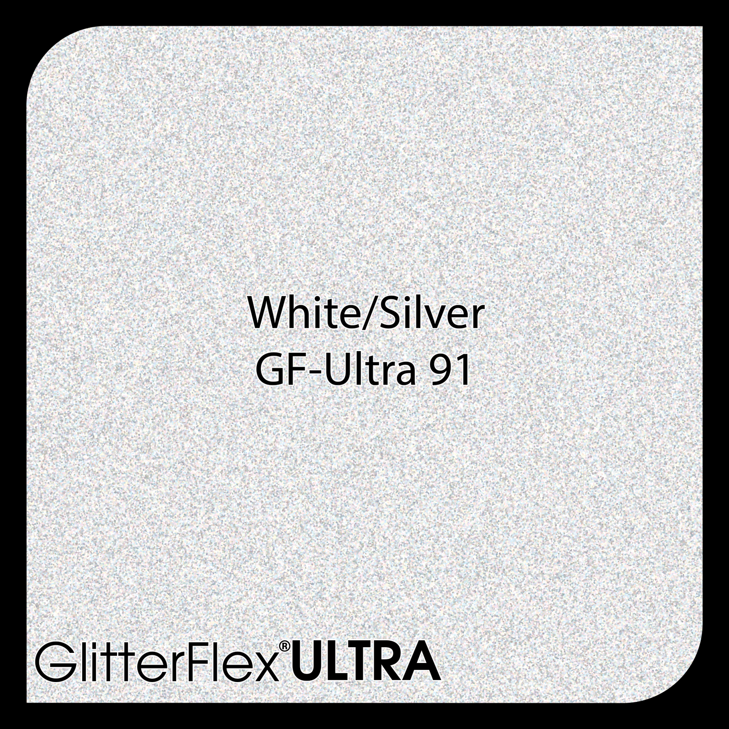 GlitterFlex Ultra White/Silver Glitter HTV –
