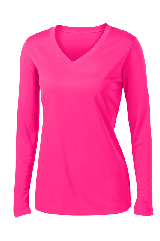 Sport-Tek® Women's Long Sleeve - Neon Pink