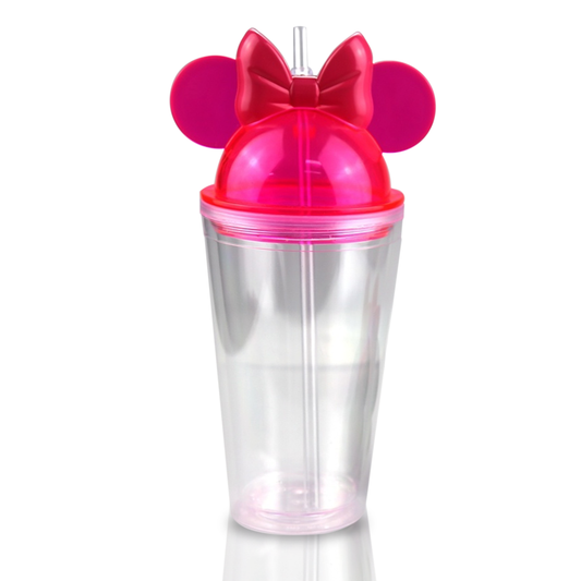 Girl Mouse Ears Pink Acrylic Cup 16 oz