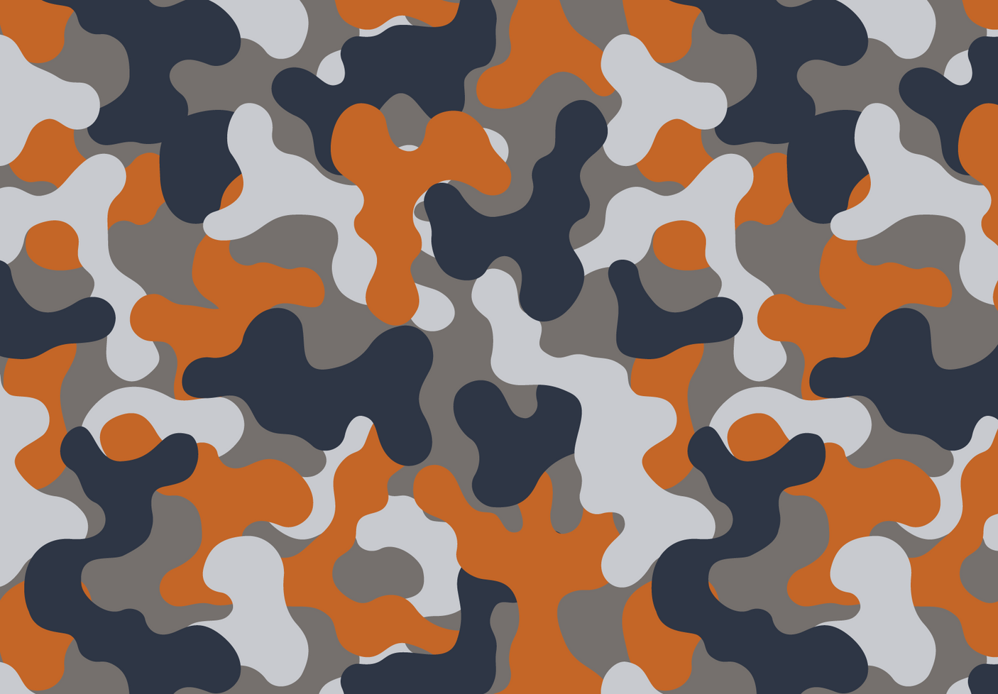 Orange Camo 12x18