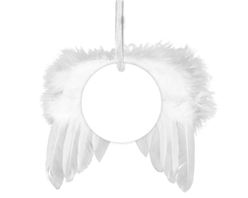 Angel Wing Circle Sublimation Ornament
